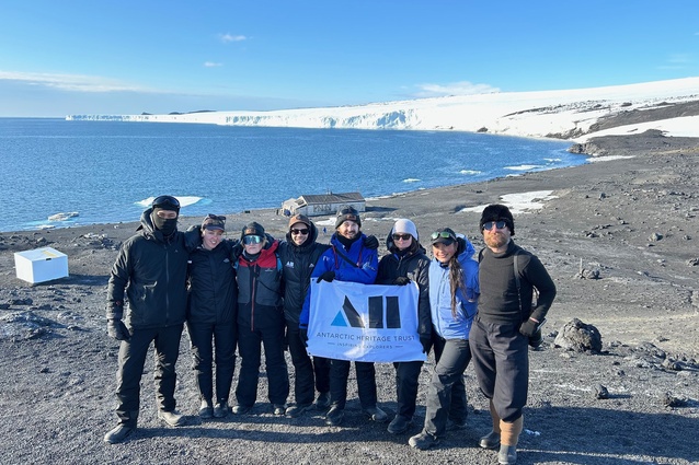 The Inspiring Explorers team at Scott’s Terra Nova Hut, Cape Evans.