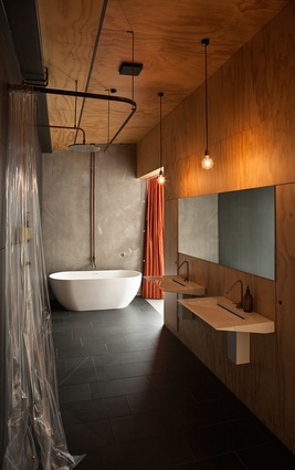 The ensuite of the City House, designed by Andrea Bell and Andrew Kissell and built in 2014.