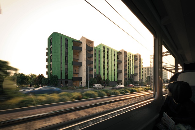 Render of the Hospital Road Apartments.