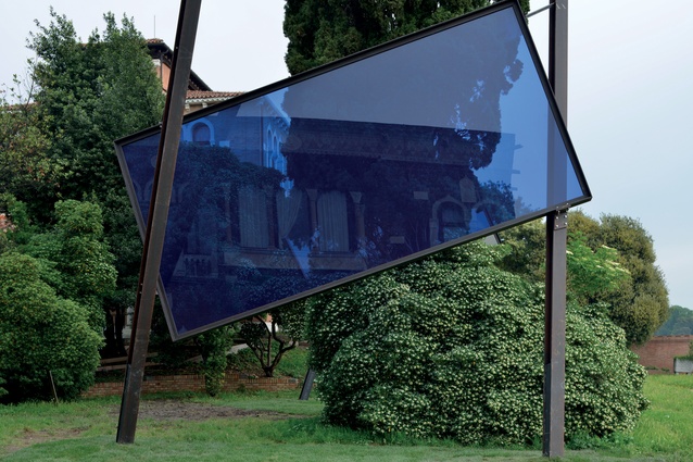 José Pedro Croft’s <em>Uncertain Measure</em> (2017) in situ at the Pavilion of Portugal. 