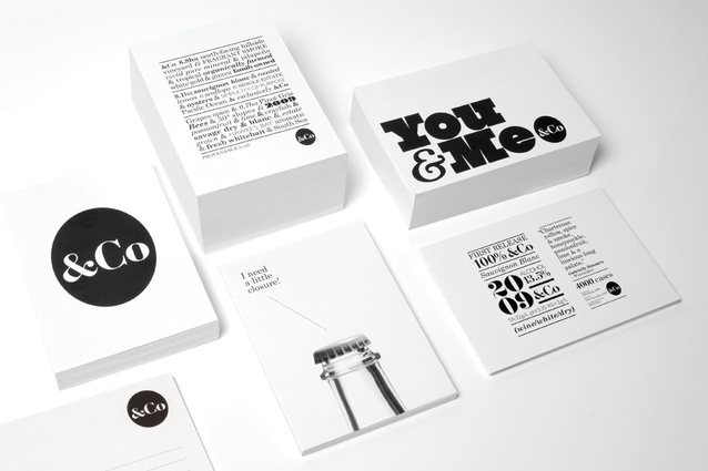 Stationery and branding work for winemaker &Co.
