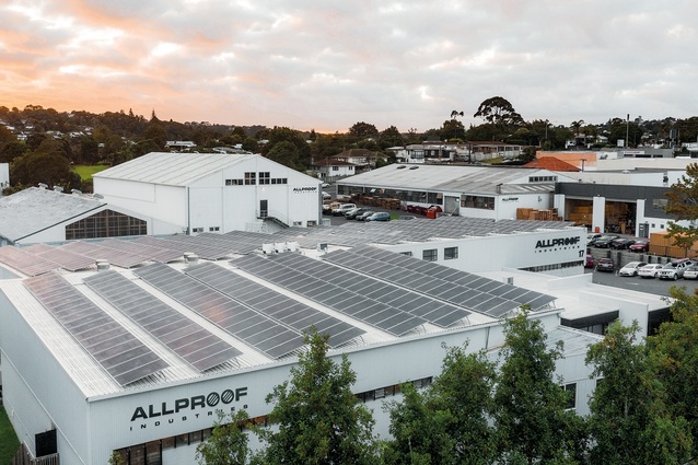 Allproof's North Shore production facility with solar install.