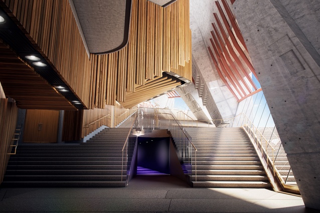 Designs for upgrades Sydney Opera House northern foyer by Tonkin Zulaikha Greer.