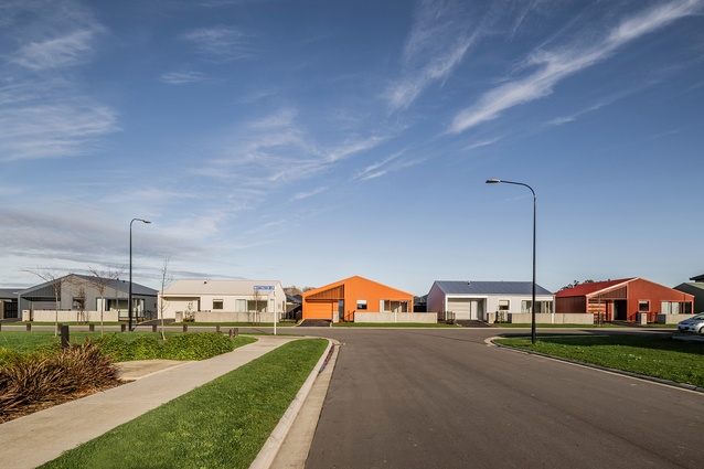 The 2024 Dulux Colour Awards Grand Prix New Zealand winner: Seven Colourful Little Houses, Faringdon by COMMON Architecture + Interiors.