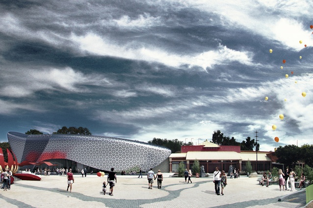 Woods Bagot's proposal for the extension to the Bendigo Golden Dragon Museum.