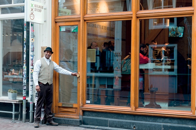 Amsterdam’s Boerejongens coffeeshop offers doormen who provide friendly security and are tasked with enhancing the retailer’s relationships with the rest of the neighbourhood. 