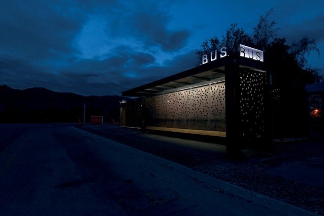 Cromwell Bus Shelter and Public Toilet, by Mary Jowett Architects.
