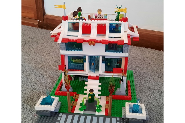 Finalist: Marcel (age 8) and Mark (age 43) – "It's Odins party house. He parties all day and night." Made from Lego.