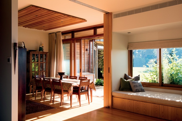 The dining area spills out onto the courtyard, while the window seat enjoys a north-facing aspect.
