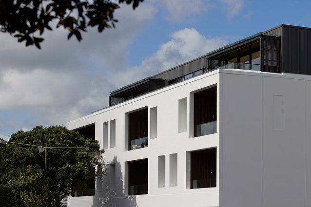 Shortlisted - Housing – Multi-unit: Waipapa Apartments by Herbst Maxcey Metropolitan Architects.
