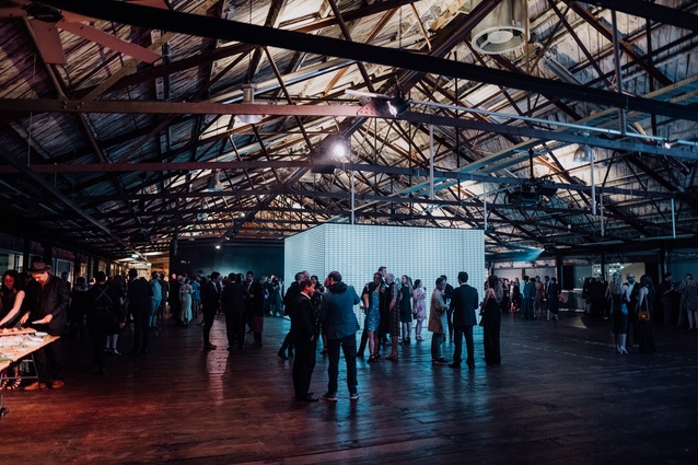 The Jasmax-designed Shed 10 venue made a stunning party backdrop.