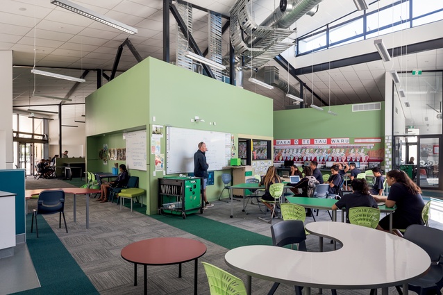 One of the open-plan learning houses can be reconfigured according to the needs of the school.
