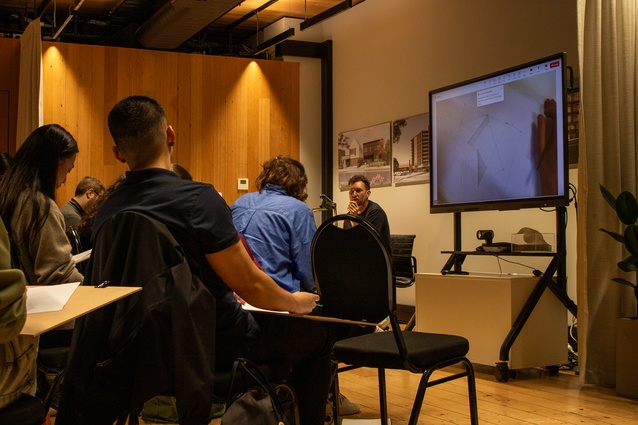 Arno Pieters lead the workshop in Buchan Studio’s offices in Britomart’s Hayman-Kronfeld buildings.