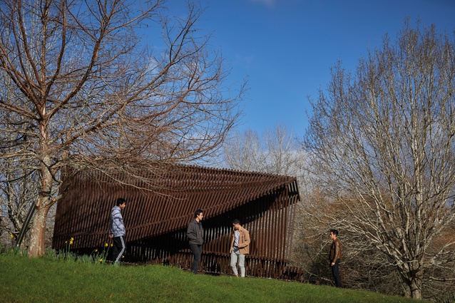 The pavilion’s design was influenced by the work of Japanese architect Kengo Kuma.