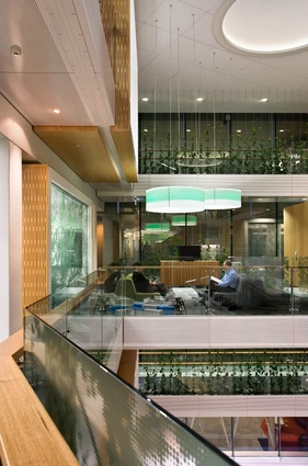 The NZI Centre in Auckland was designed by Jasmax and has a 5 Green Star Office Design rating under the v1 tool.