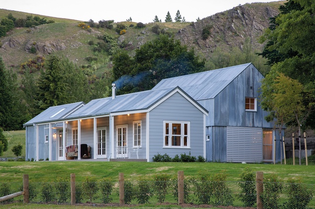 The original weatherboard-clad cabin has been restored, extended and added to.