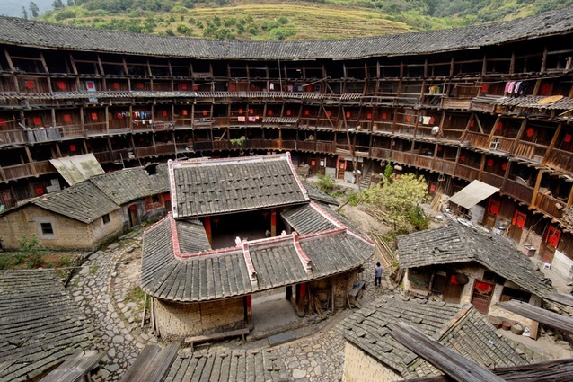 Mainly built between 12th and 20thC, and able to house up to 800 people, the Fujian <em>tulou</em> are Chinese rural dwellings unique to the Hakka people. The enclosed circular structures have 3 to 5-storey high rammed earth walls.