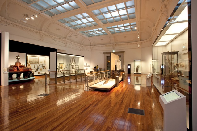 The original museum space has been skilfully restored to make a feature of its naturally lit ceiling. 