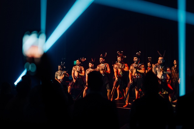 Te Whare Karioi performing at the event celebration on 12 February. 