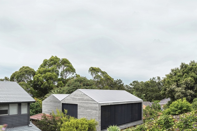 The home’s gabled roof-line responds to the scale and form of the existing bungalow and its neighbours.
