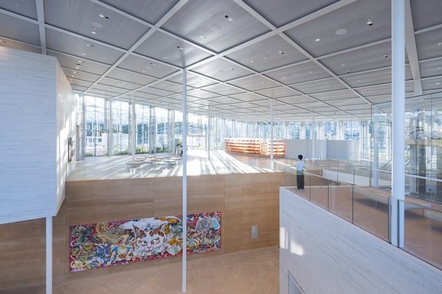Interior view featuring Takashi Murakami <em>Japan Supernatural: Vertiginous After Staring at the Empty World Too Intensely, I Found Myself Trapped in the Realm of Lurking Ghosts and Monsters</em>, 2019.