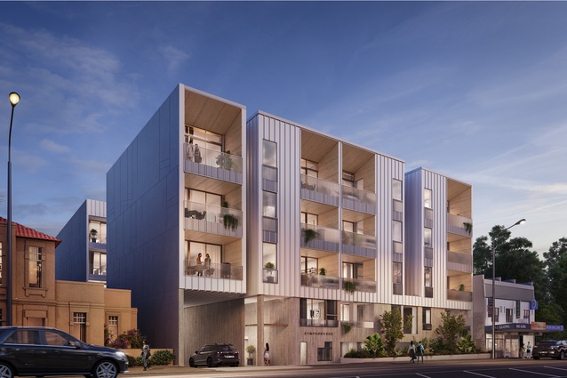 The Symphony303 residential development from Lamont & Co, designed by Jasmax, will adapt the existing commercial building in Epsom.
