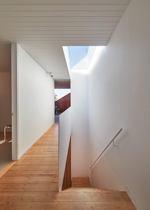 The new staircase brings soft light into the centre of the house via a generous skylight.

