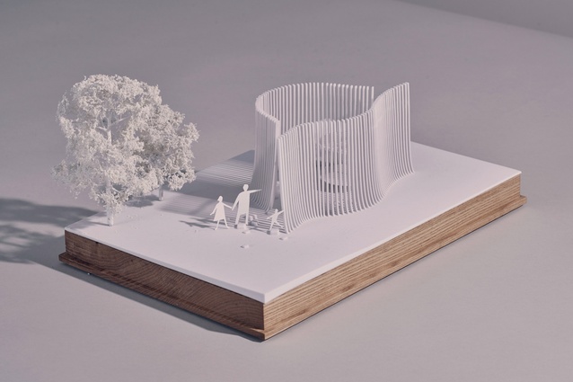 Architectural model of Asif Khan’s summer house.
