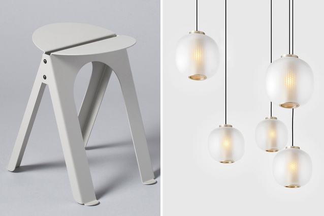 The Dumbo stool, by Seoul-based Studio Pesi, resembles the ears of an elephant; London-based designer Tim Rundle’s Bloom pendant and table lamps, their elliptical form inspired by paper lanterns, were highlights of New Zealand company Resident’s Design Junction display.