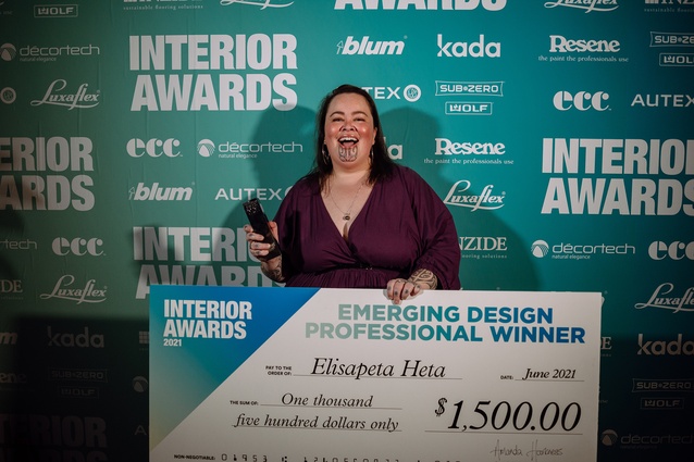 Elisapeta Heta (Jasmax) – winner of the Emerging Design Professional category.