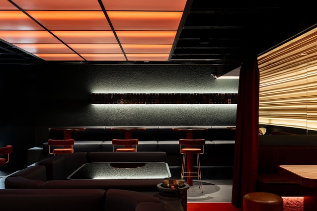 The Nightcar by CTRL Space in Auckland, New Zealand. Shortlisted for the 2024 Eat Drink Design Awards for Best Bar Design.