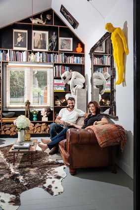 Max Patté and Amy Fitzgerald at home. 