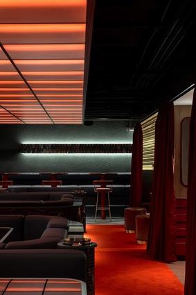 The Nightcar by CTRL Space in Auckland, New Zealand. Shortlisted for the 2024 Eat Drink Design Awards for Best Bar Design.