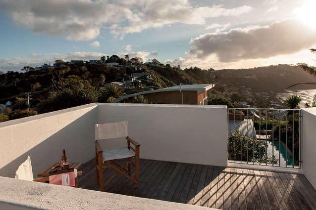 The viewing terrace overlooks the ocean.