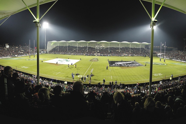 Ant Beale and Shawn Cunningham: 
Holcim $25-50m winners - Christchurch temporary stadium.