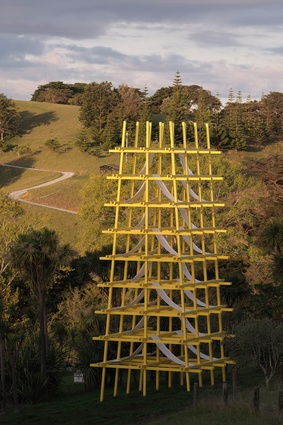 Yellow Post stands 11 metres tall, an increase over the original planned height of 8.5 metres.