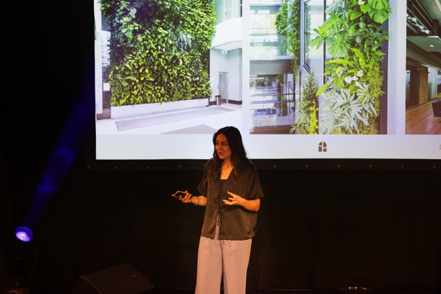 GreenAir’s Donna Signorelli, whose plants surrounded the audience throughout the symposium.