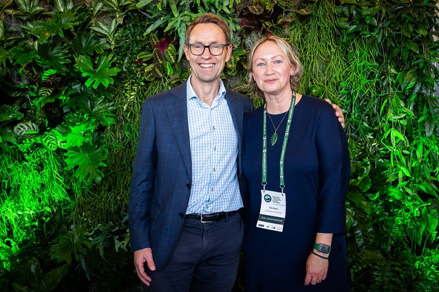 Sir Ashley Bloomfield with WGIC organiser Zoe Avery.