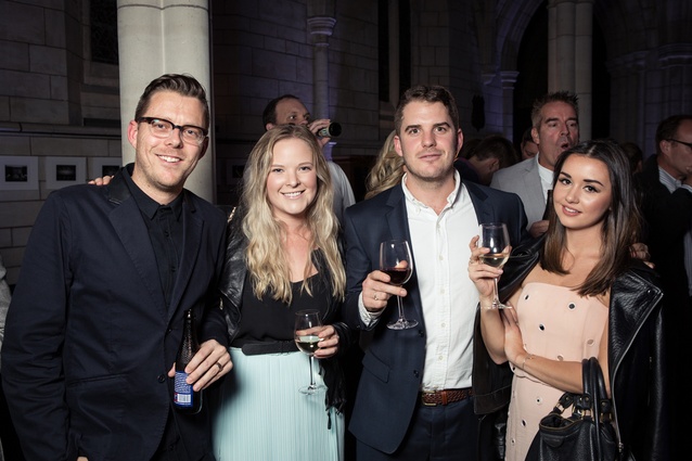 From left to right: Andrew Turley and Jordanna	Murray of Microsoft New Zealand with Andrew Steel and April Finlay.