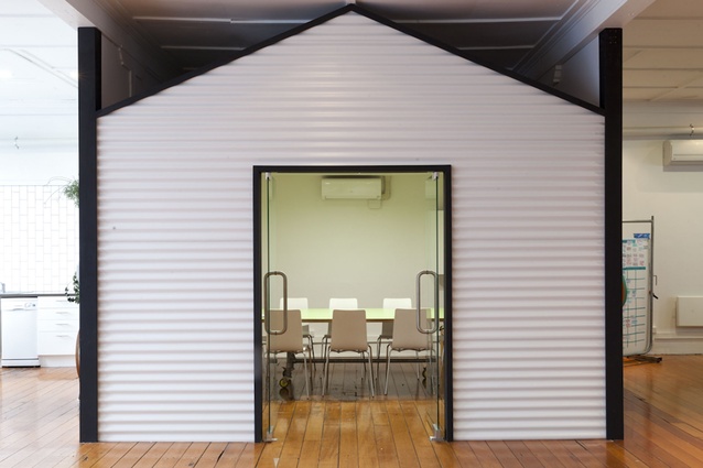 The shed-like meeting space at Goodfolk.