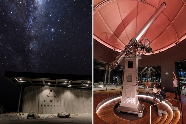 The building sits within the South Island’s Aoraki Mackenzie Basin, which has been named and ‘International Dark Sky Reserve’; The Brashear Telescope is at the heart of this interior.