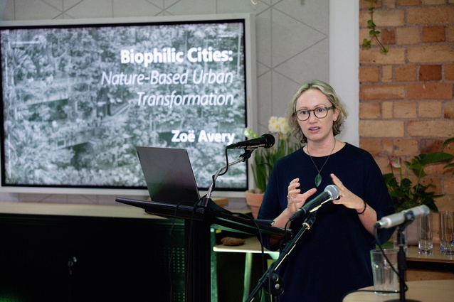 Presenter Zoë Avery, associate director of design (urban planning) at the University of Auckland. 
