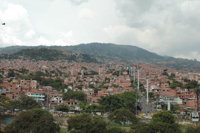 The Santo Domingo cable car in Medellín, Columbia.