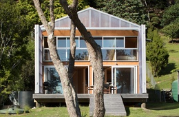 Boat shed on the bay