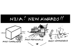 Cartoon - Malcolm Walker ‘NZIA! New Awards!!”