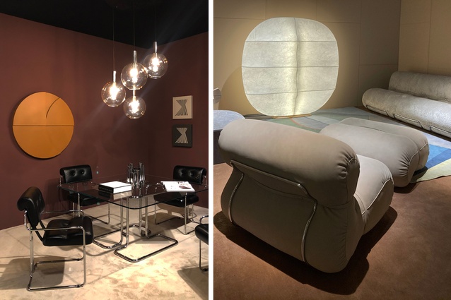 Modern takes on retro furnishings were seen throughout the Salone del Mobile design fair.