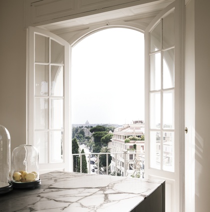 The designers used the Eternal City as their main inspiration for this apartment’s interior.