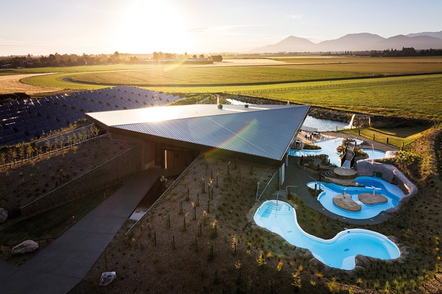The flat fields of mid-Canterbury have been transformed into a mountainous landscape of hills, hot pools and solar arrays.
