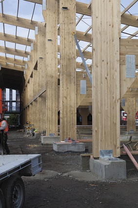 Lightweight timber construction on 500 mm-deep foundation pads.
