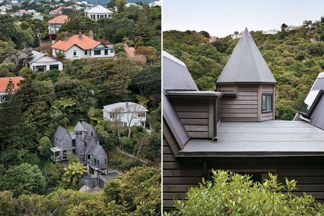 A signature shape of Seventies Wellington architecture: the turret above the central stair. 